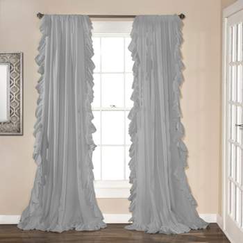 Set of 2 Reyna Light Filtering Window Curtain Panel - Lush Décor
