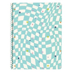 Callie Danielle Spiral Notebook College Rule Blue Groovy Checkered - 1 of 4