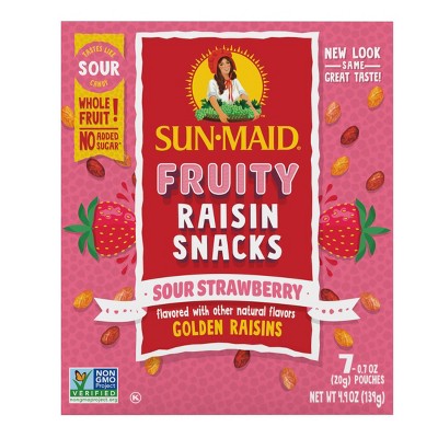 Sun-Maid Sour Raisin Strawberry Snacks - 7ct/4.9oz