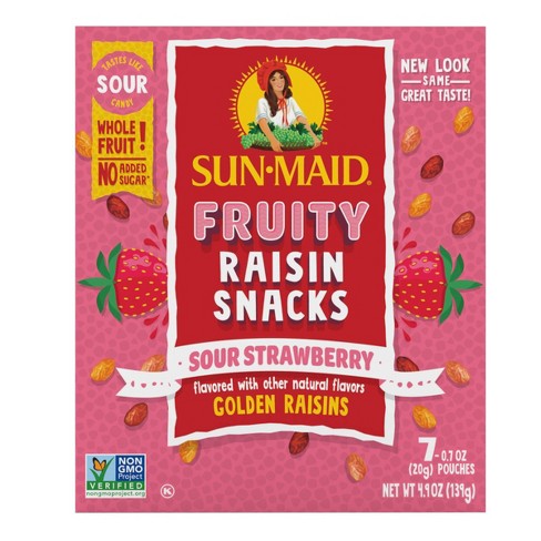 Sun Maid Sour Raisin Strawberry Snacks 7ct 4 9oz Target