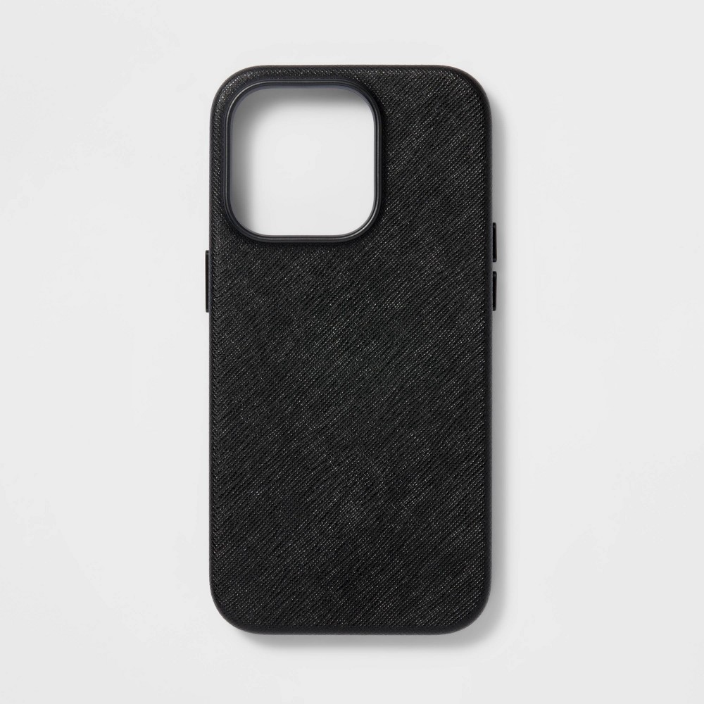 Photos - Other for Mobile Apple iPhone 14 Pro Saffiano Case - heyday™ Black
