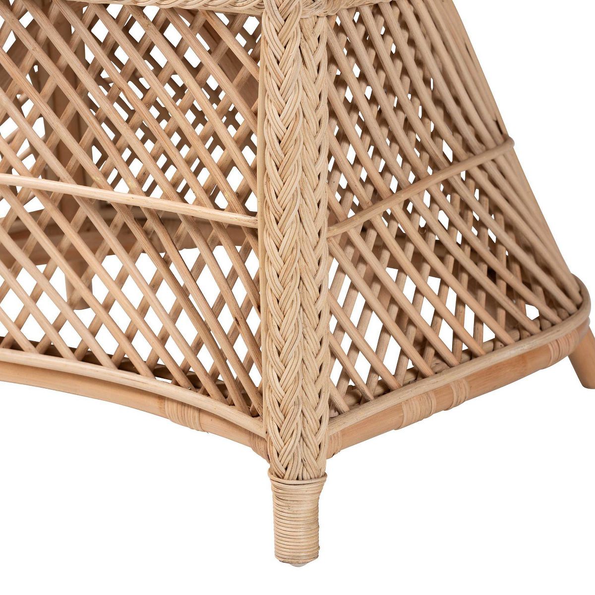 bali & pari Casilda Braided Rattan Arm Chair Natural - thumbnail 7