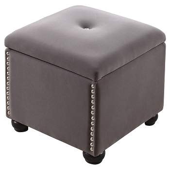 Storage Bench with Seat 16.5" - Dove Gray - Ore International