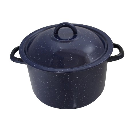 Imusa 21qt Enamel On Steel Steamer Pot With Steaming Rack - Blue