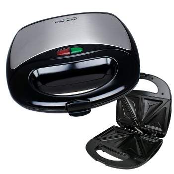 Brentwood Sandwich Maker (Black and Stainless Steel)