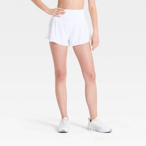 Women's Seamless Waistband Woven Shorts - JoyLab™ White M : Target