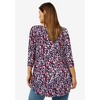ellos Plus Size Three-Quarter Sleeve Curved Hem Tunic - 3 of 3
