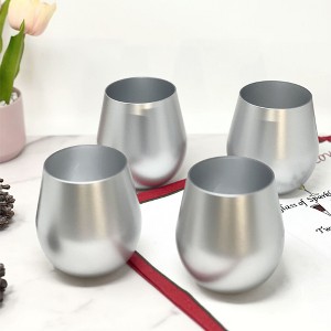 FONTOI Metallic Gold Color Wine Glasses Set of 4, BPA Free Acrylic Wine Glass Set, Unbreakable Red Wine Glasses - 1 of 4