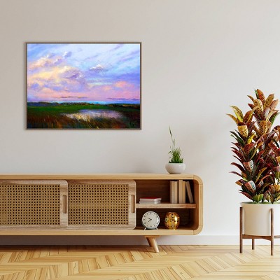 Dorothy Fagan Beaded Framed Nature Vista Canvas Print