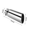 GOTGELIF 5" Inlet 6" Outlet 15" Long Stainless Steel Car Exhaust Tip Exhaust Muffler with Rolled Edge - 4 of 4