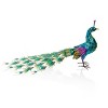 Alpine Corporation Jumbo Size Blue Majestic Tail Down Peacock Décor: 53"L Iron Garden Statue - 2 of 4