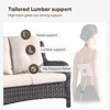 Buenhomino Outdoor Patio Couch Wicker Sofa Loveseat- 2 Seater Rattan Sofa for Outside Patio Garden with Deep Seating and Olefin Cushions - 3 of 4