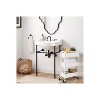 SunnyPoint 3-Tier Delicate Compact Rolling Metal Storage Organizer-Mobile Utility Cart White - 4 of 4