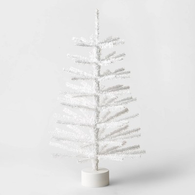 24&#34; Unlit Tinsel Mini Artificial Christmas Tree White - Wondershop&#8482;