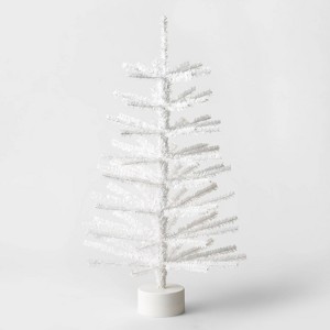 24" Unlit Tinsel Mini Artificial Christmas Tree White - Wondershop™ - 1 of 3