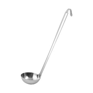 Unique Bargains Stainless Steel Ergonomic Handle Heat Resistance Non-Stick Soup Ladle 12'' x 2.8'' Silver Tone 1 Pc - 1 of 4