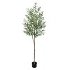 Boersma Oakpark Faux Olive Tree – Lifelike leaves and slender branches in a pot. Perfect for home décor with zero maintenance, year-round beauty. - 2 of 4