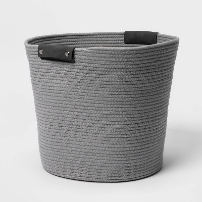 Photo 1 of  Coiled Rope Tapered Basket Gray - Brightroom