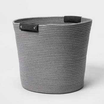 17'' Coiled Rope Tapered Basket Gray - Brightroom™