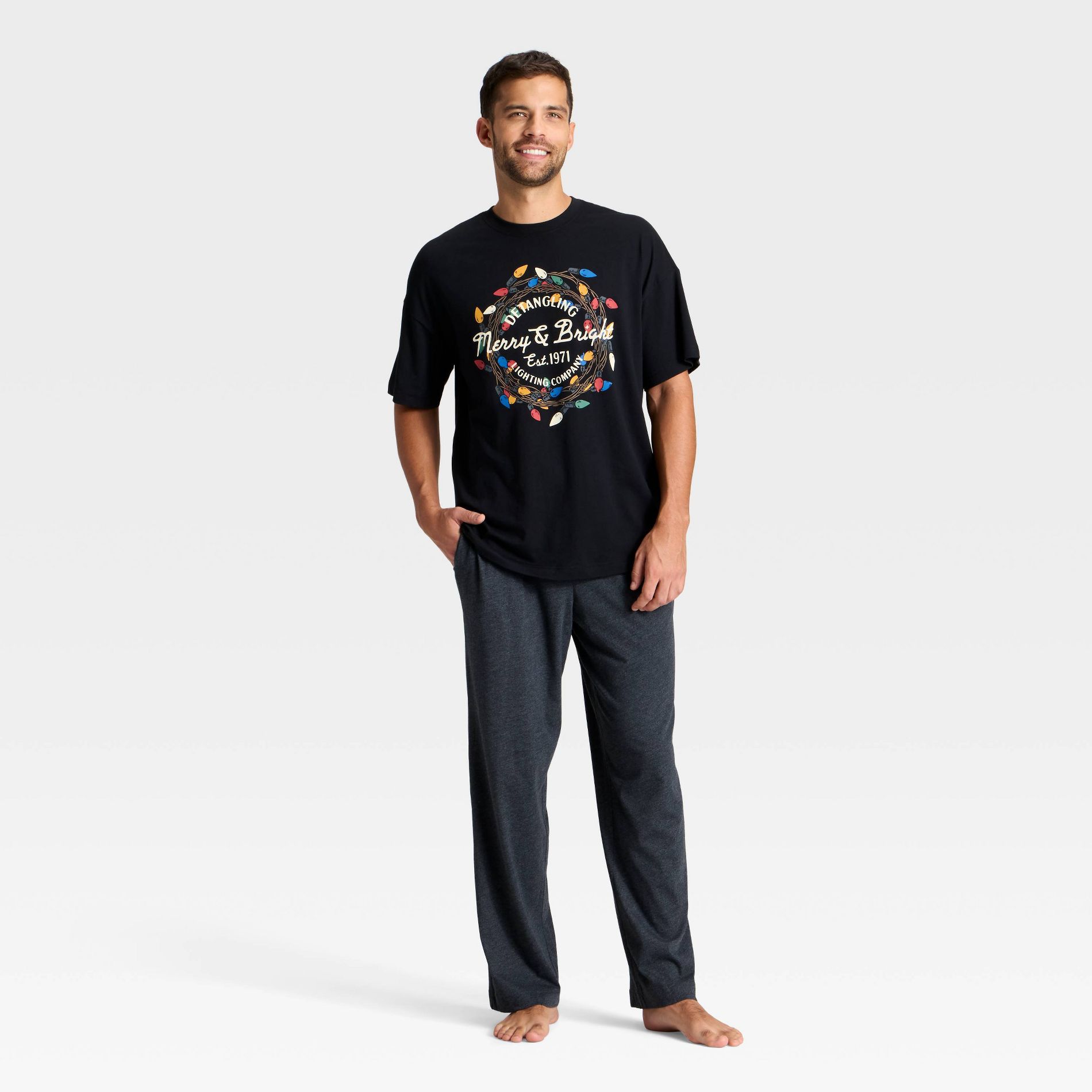 Men's 2pc Short Sleeve T-shirt & Pant Pajama Set - Goodfellow & Co™