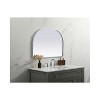 Elegant Lighting Metal Frame Arch Mirror 36x24 Inch in Silver - 3 of 4