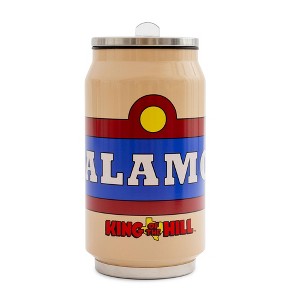 Silver Buffalo King Of The Hill Alamo Beer Logo Stainless Steel Drinking Can | Holds 9 Ounces - 1 of 4