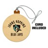 Johns Hopkins University Blue Jays Logo Wood Christmas Tree Holiday Ornament - 2 of 4