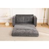 Racxily 55" 3 Fold Sofa Bed, Convertible Futon Couch sleeper sofa, Small Loveseat Sofas for Small Spaces, Living Room, Apartment - 2 of 4