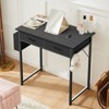 NicBex Home Office Desk 31.4" L Morden Writing Desk with 2 Drawers, Side Storage Pocket, Headphone Hook and Wooden Desktop for Study and Work - 3 of 4