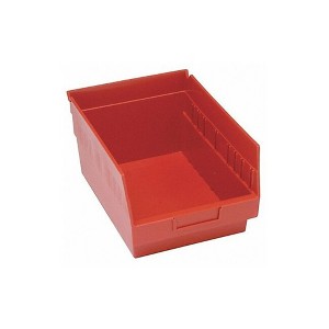 Quantum Storage Systems Economy Shelf Bin, Nesting, 11-5/8"W X 8-3/8"D X 4"H, (7) Divider Slots, Rear Hanglock - 1 of 1