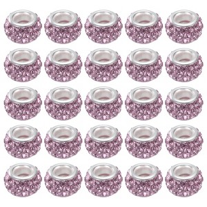 Unique Bargains Sparkling Disco Crystal Rhinestone Clay Beads DIY Craft Round Bead 0.47" 60 Pcs - 1 of 4