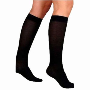 JOBST UltraSheer Knee-High Compression Stockings – Firm (20-30 mmHg) – X-Large Full Calf – Black - 1 of 1