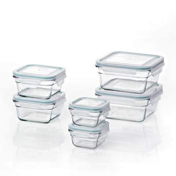 24-Piece Glass Food Storage Containers SLGL24BL