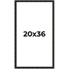 PosterPalooza | 20x36 Thin Barnwood Picture Frame, UV Acrylic, 2 Finishes - Grey and Black - 2 of 4