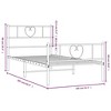 vidaXL Powder-Coated Steel Bed Frame with Headboard, Footboard & Extra Storage Space - 4 of 4