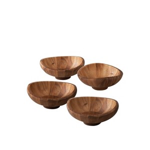 Nambe Butterfly Acacia Wood Individual Salad Bowls, Set of 4,38 oz. - 1 of 3