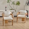 Christopher Knight Home Smolder Modern Rubberwood Upholstered Dining Chairs with Pillow Back (Set of 2) - 2 of 4
