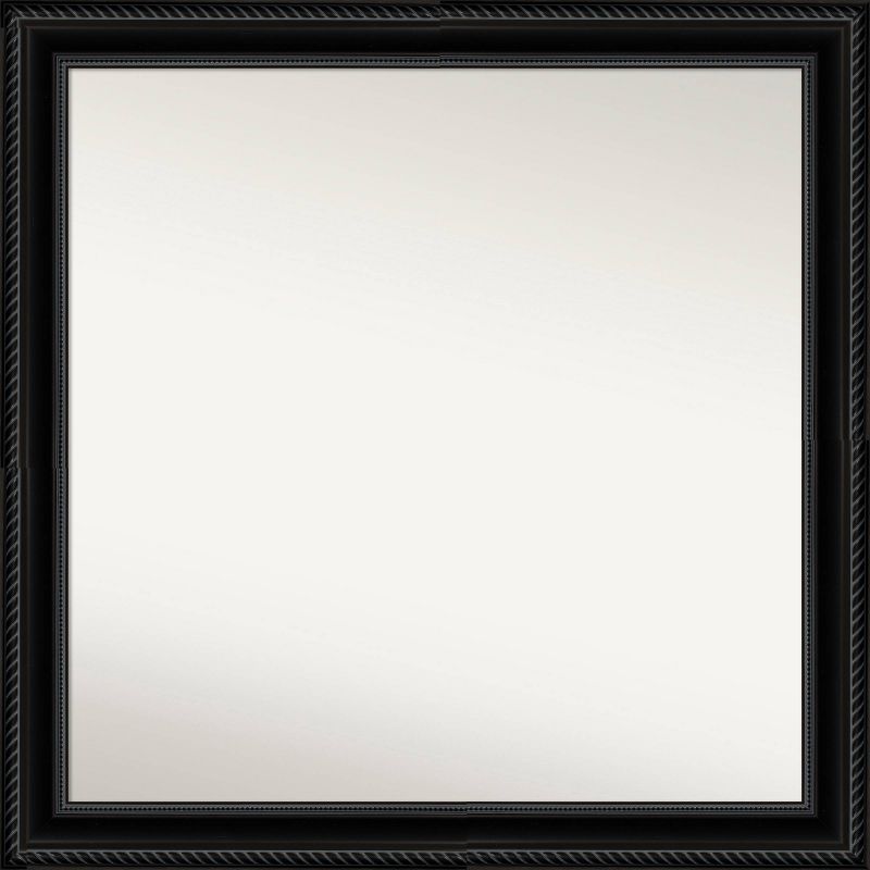 30&#34; x 30&#34; Non-Beveled Corded Black Wall Mirror - Amanti Art, 1 of 10