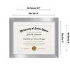 Americanflat 11x14 Silver Diploma Frame - Displays 8.5x11 Diplomas with Mat or 11x14 Inch Without Mat - Shatter-Resistant Glass. - 2 of 4