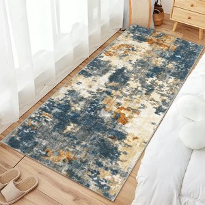 Washable Modern Abstract Rug, Foldable Low-Pile Non-Slip Floor Mat for Living Room, Bedroom, Kitchen, Dining Room Home Decor - 1 of 4