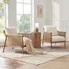 Spruce&Spring Accent Chair with Braid Wood Arm - 2 of 4