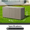 MaseiKar 80 Gallon Pro Lockable Resin Deck Box, Waterproof Outdoor Storage Box for Patio Furniture, Garden Tools, Pool Accessories, Brown - 2 of 4