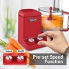 NutriChef Multifunction Food Processor-Includes 6 Attachment Blades, Up to 2L Capacity (Red) - 4 of 4