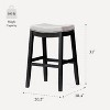Maven Lane Sophia Backless Bar Stool with Fabric Upholstery 31" - 2 of 4