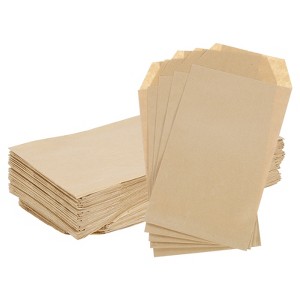 Unique Bargains Greaseproof Kraft Paper Bakery Cookies Candies Pastry Bags 100 Pcs - 1 of 4