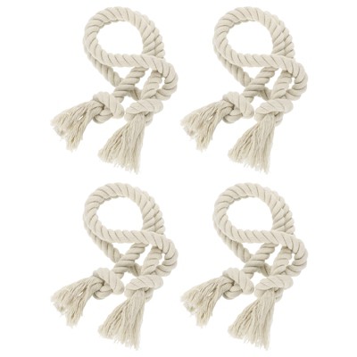 Unique Bargains Hand-Woven Decorative Tassel Rope Curtain Tiebacks 30"