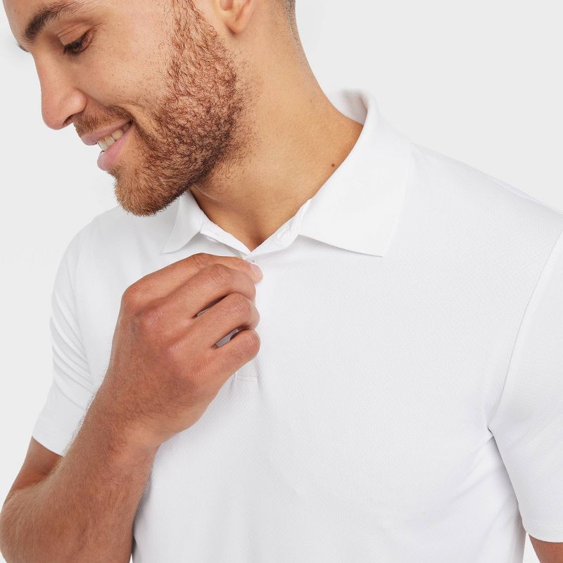 Men&#39;s Textured Polo Shirt- All In Motion&#8482;, 4 of 5