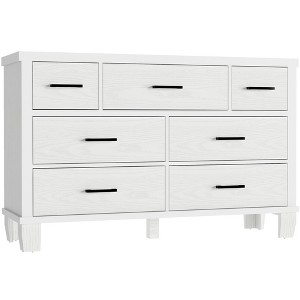 Zstar Dresser with 7 Drawers, Chest of Drawers Closet with Metal Handle, Wooden Dresser Organizer for Bedroom, Living Room - 1 of 4
