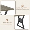70.8 Inch Dining Table for 4-6 People, Farmhouse Rectangle Kitchen Table with Metal Frame, Heavy Duty Dinner Table for Dining Room, Living Room - 4 of 4