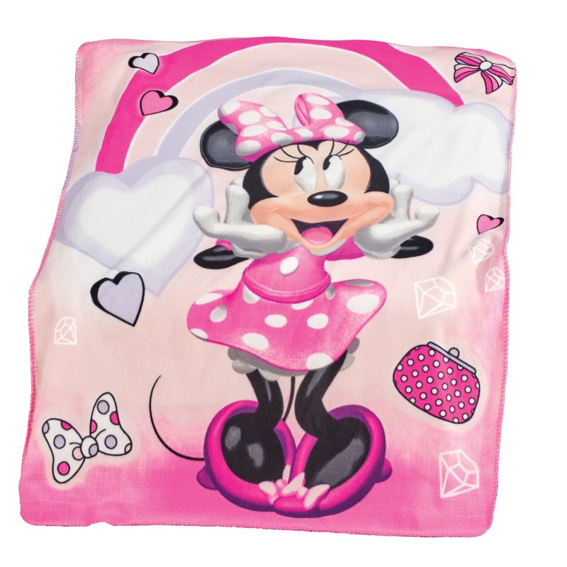 Collections Etc Disney Minnie Mouse Fleece Throw Blanket 61"L x 44"W THROW, 1 of 3